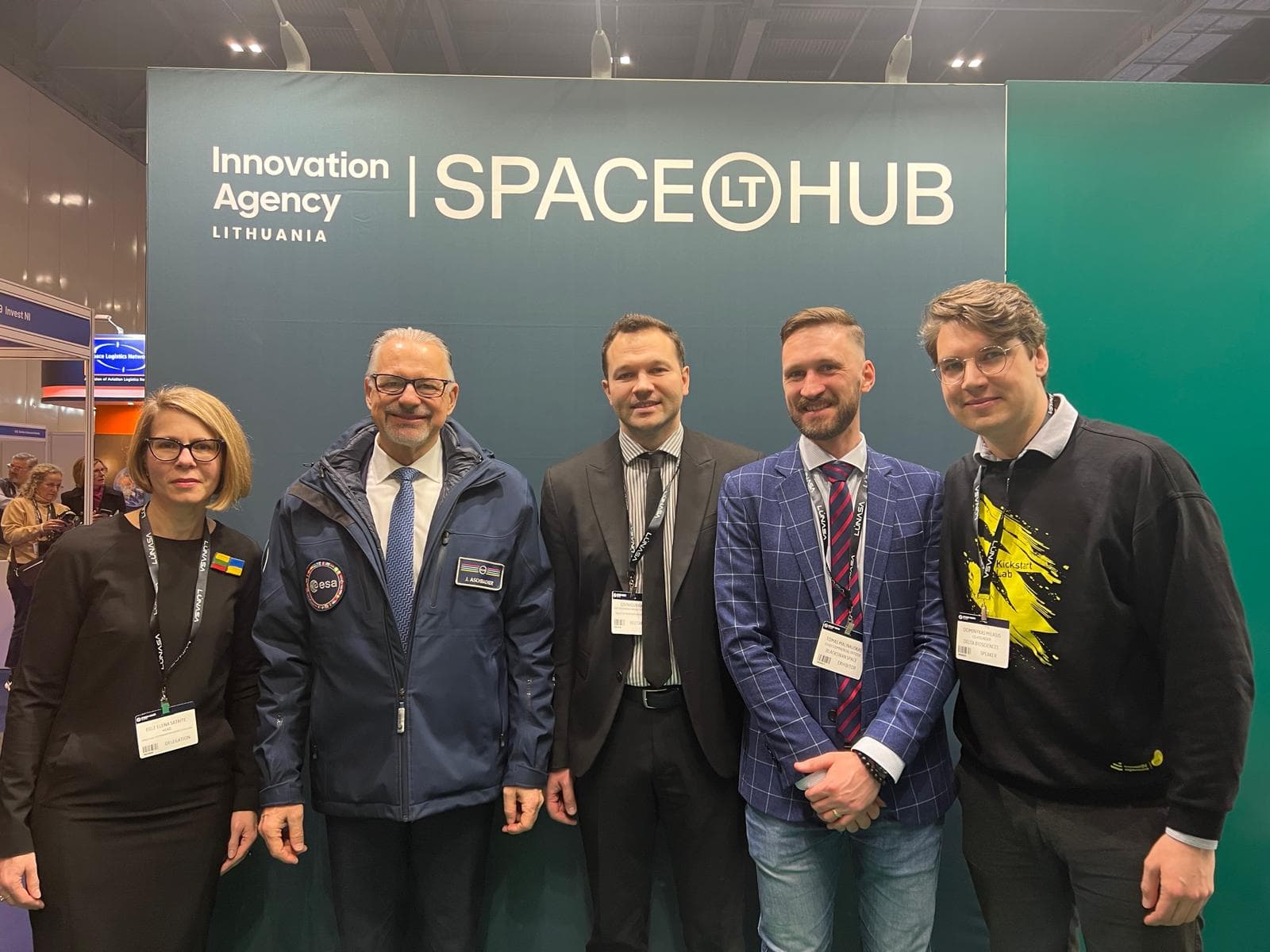 ESA DG and Lithuanian Delegation at Space Comm Expo London